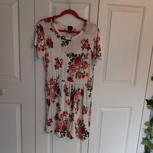 Rue 21 white floral dress, Sz L